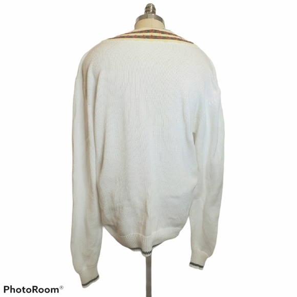 Vintage Antigua Mens V Neck Golf Sweater - Picture 3 of 7